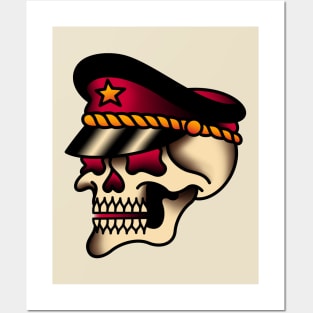 American Traditional Skull Posters and Art